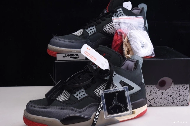CV9388-001 x Bred Jordan Air Off 4 White Retro 0831